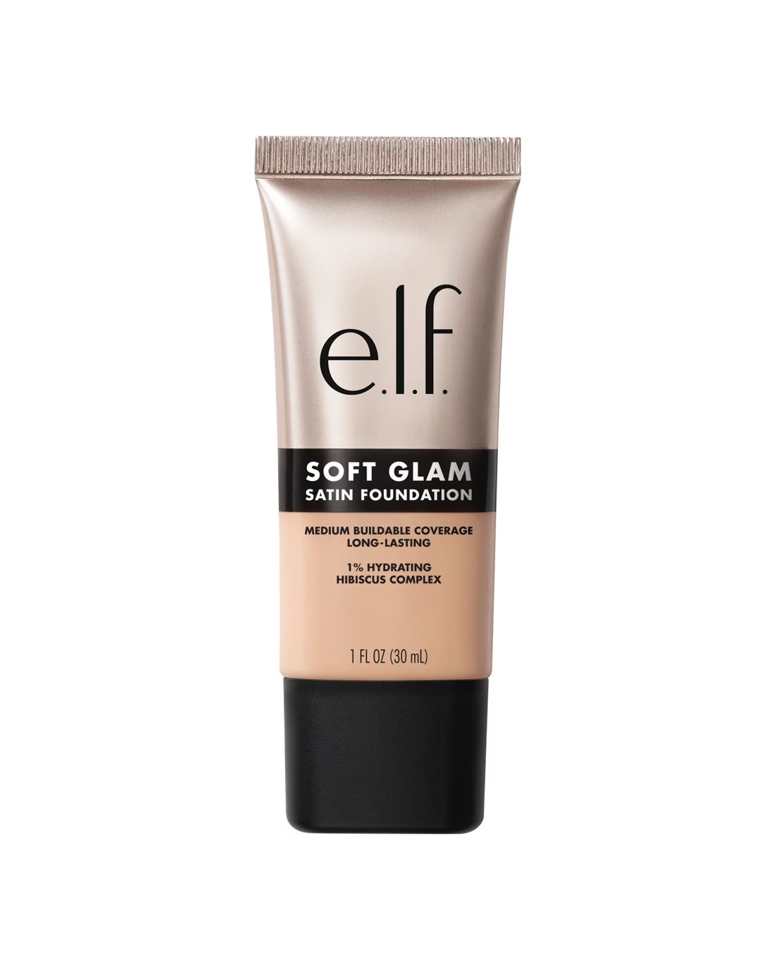 ELF SOFT GLAM SATIN FOUNDATION MEDIUM BUILDABLE LIGHT NEUTRAL 25 30ML