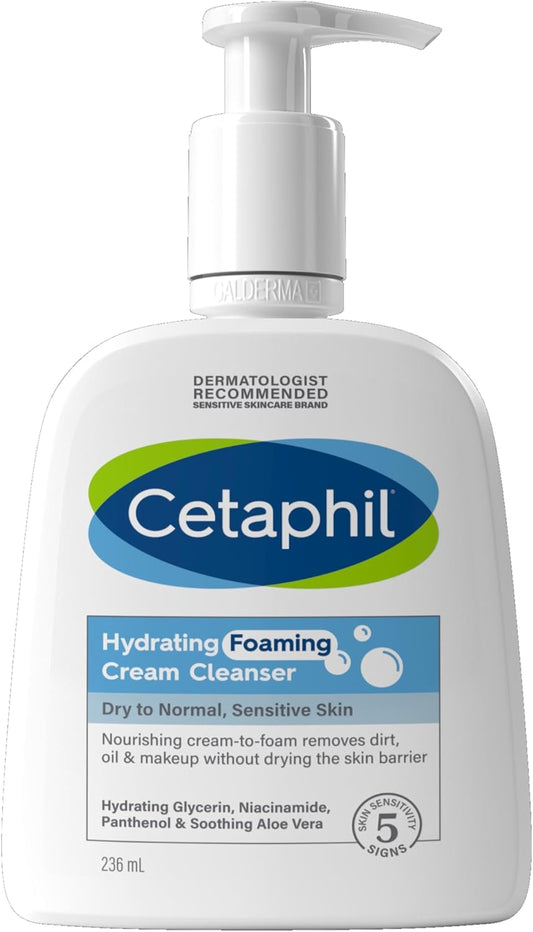 CETAPHIL HYDRATING FOAMING CREAM CLEANSER 236ML