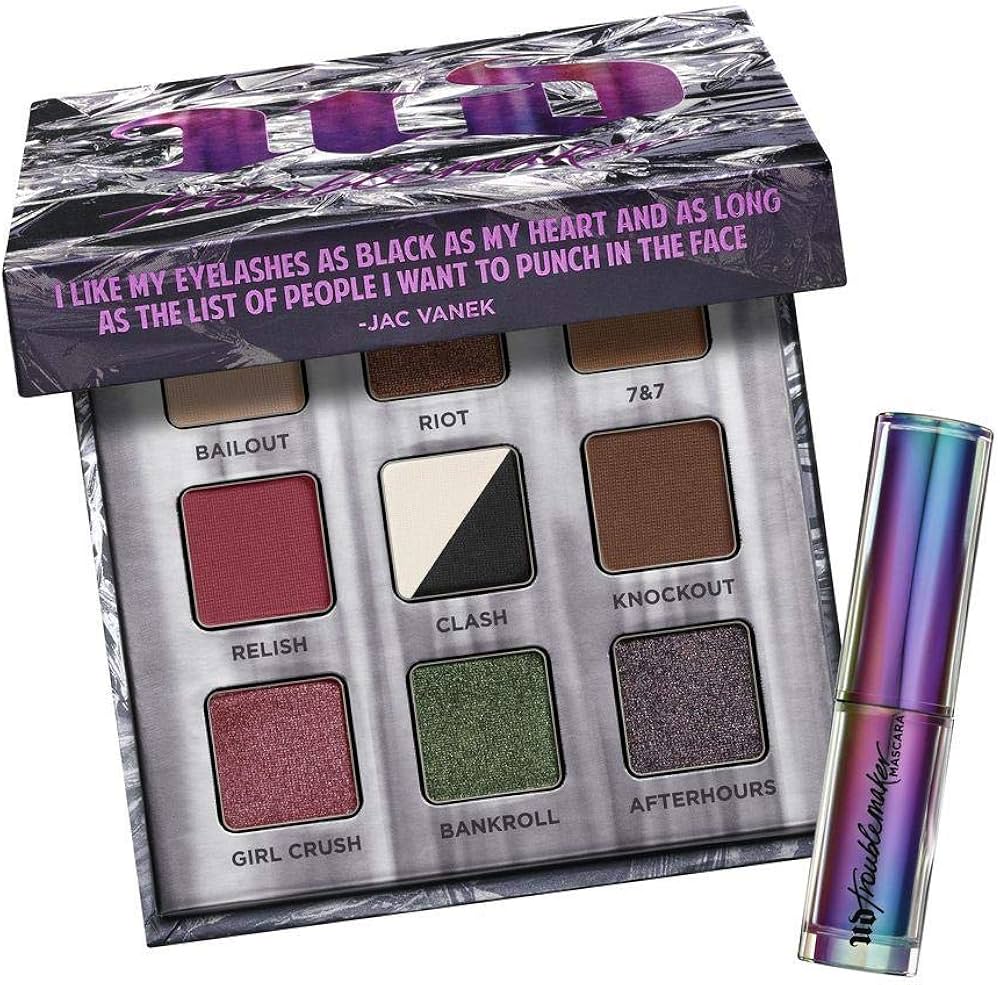 URBAN DECAY TROUBLE MAKER EYESHADOW PALETTE & MASCARA