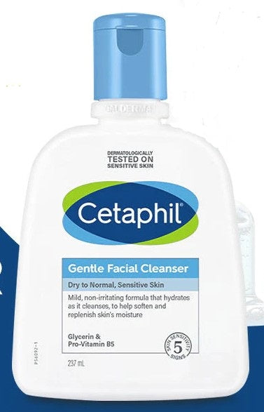 CETAPHIL GENTLE FACIAL CLEANSER DRY TO NORMAL, SENSITIVE SKIN 237 ML