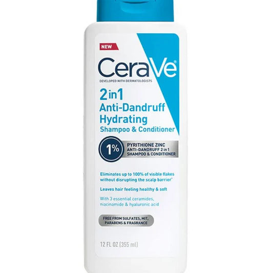 CERAVE 2IN1 ANTI DANDRUFF HYDRATING SHAMPOO & CONDITIONER 355ML