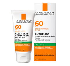LA ROCHE POSAY ANTHELIOS CLEAR SKIN FACE SUNSCREEN SPF 60 DRY TOUCH 50ML