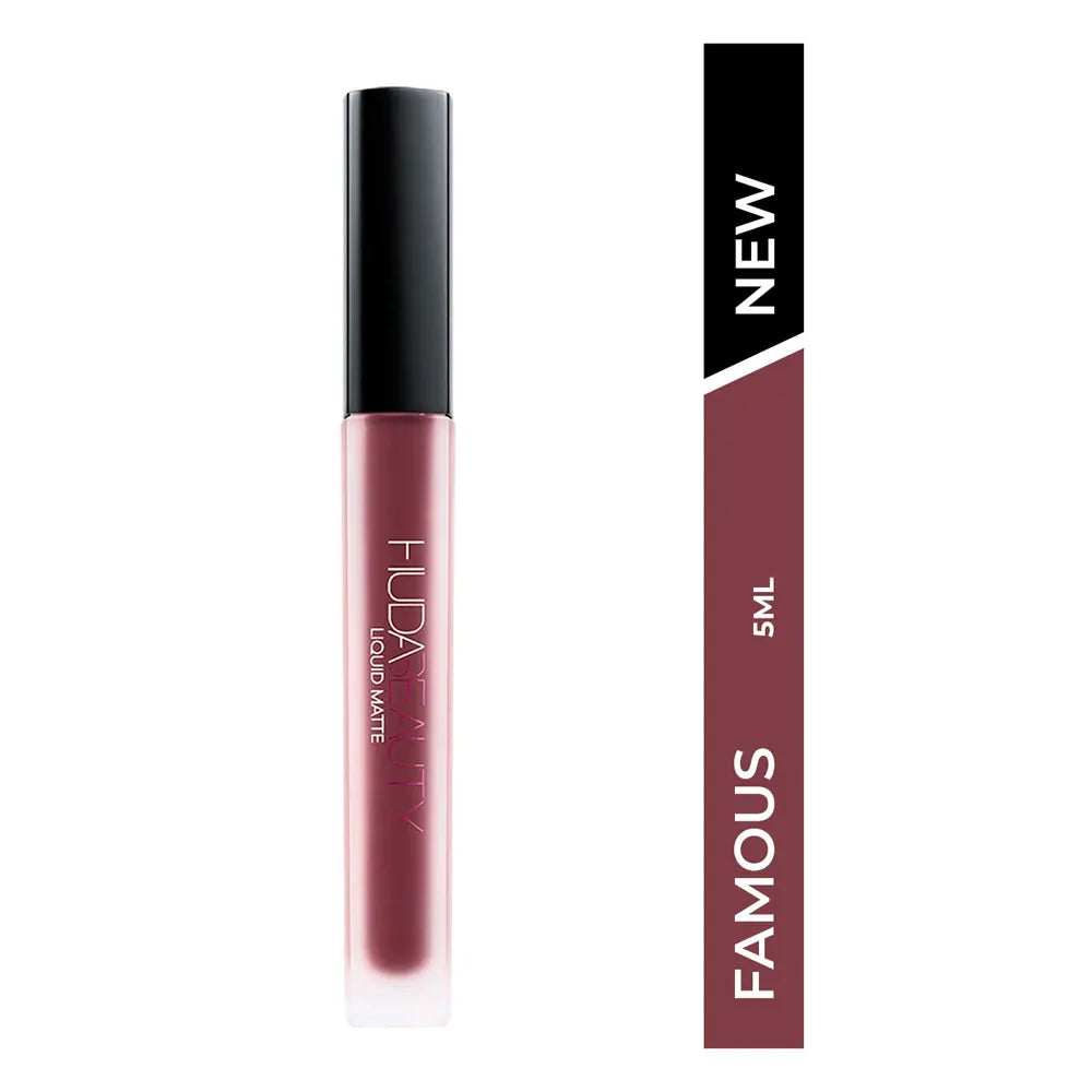 HUDABEAUTY LIQUID MATTE LIPSTICK FAMOUS 5ML WOB