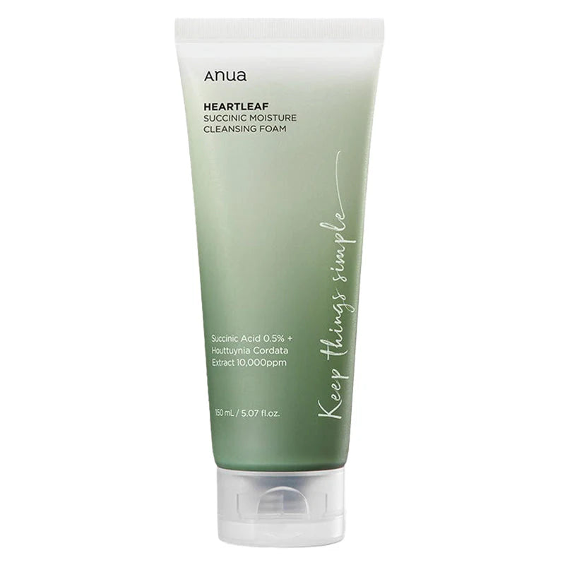 ANUA HEARTLEAF SUCCINIC MOISTURE CLEANSING FOAM 150ML