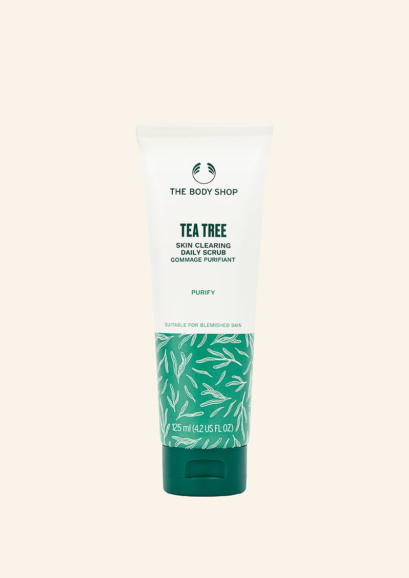 THE BODY SHOP TEA TREE SKIN CLEARING DAILY SCRUB PURIFY 125ML