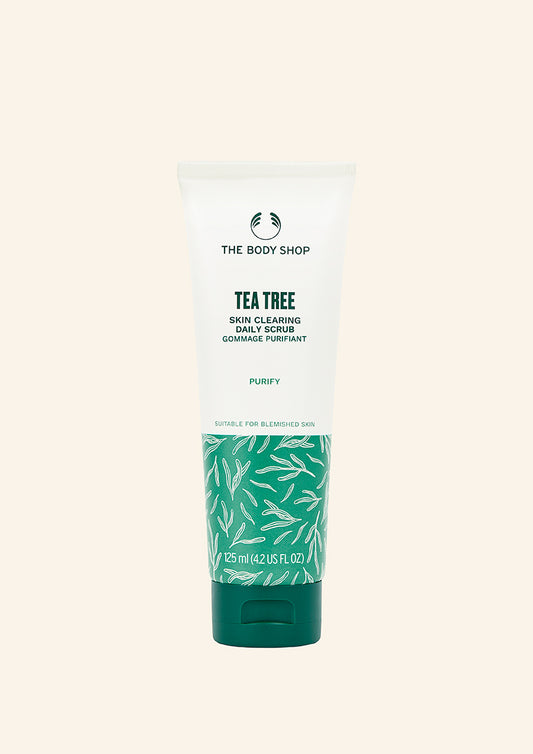THE BODY SHOP TEA TREE SKIN CLEARING DAILY SCRUB PURIFY 125ML