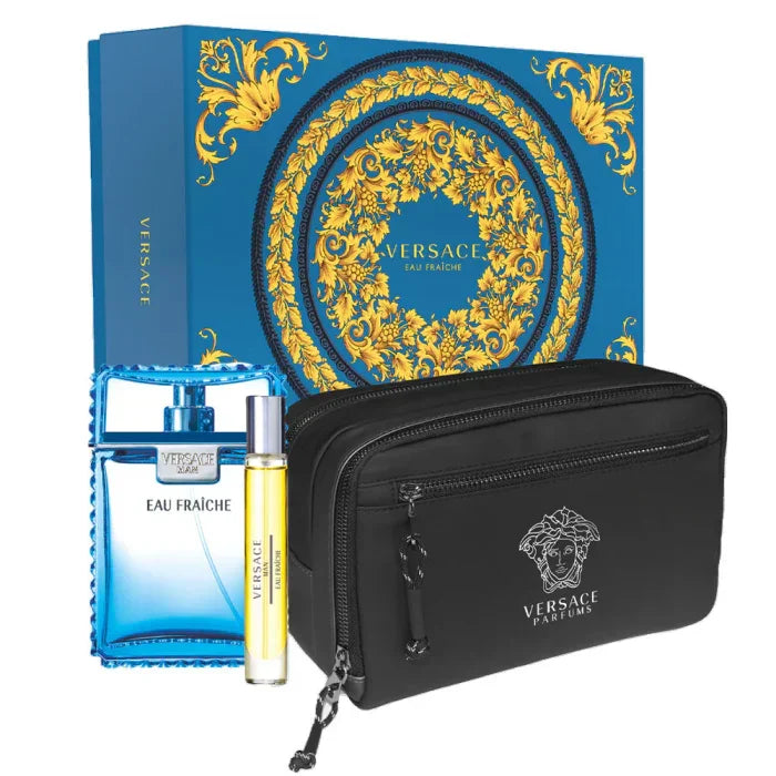 VERSACE EAU FRAICHE GIFT SET WITH POUCH EDT