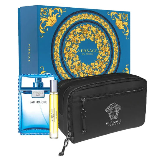 VERSACE EAU FRAICHE GIFT SET WITH POUCH EDT